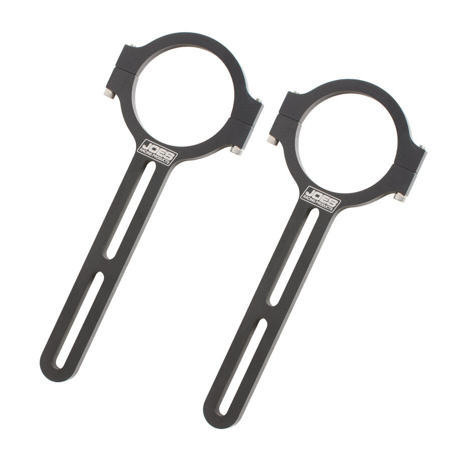 Joes Racing Products Mirror Bracket - Clamp-On - 5.5 in Long - Aluminum - Black Anodized - 1.75 in OD Tube - Pair