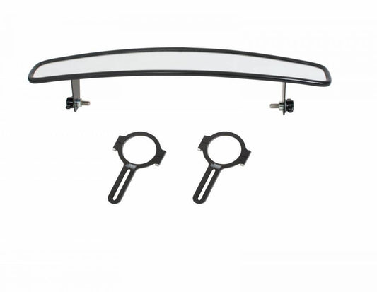 Joes Racing Products Mirror - Rear View - Wide Angle - 14 in Wide x 3 in Tall - Clamp-On - 2 in Tube Mount Brackets