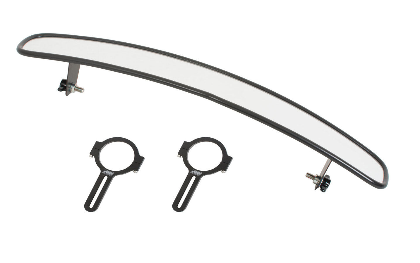 Joes Racing Products Mirror - Rear View - Wide Angle - 17 in Wide x 3 in Tall - Clamp-On - 1.75 in Tube Mount Brackets