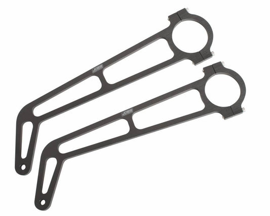 Joes Racing Products Mirror Bracket - Clamp-On - 9 in - Aluminum - Black Anodized - 1.5 in OD Tube - Pair