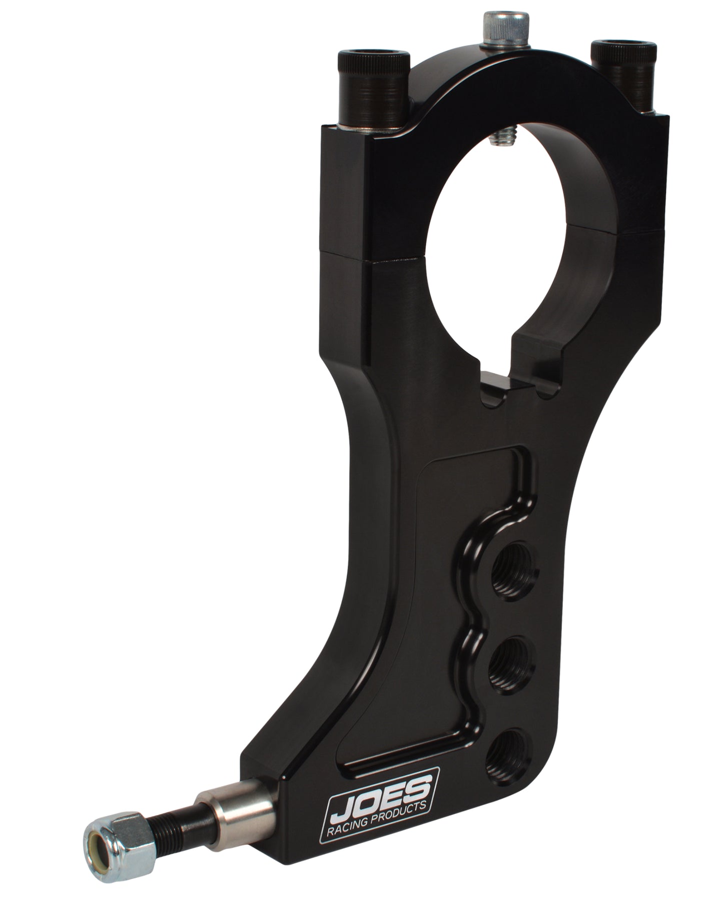 Joes Racing Products Trailing Arm Bracket - Adjustable - Clamp-On - 3 in OD Axle Tubes - Aluminum - Black Anodized - Kit