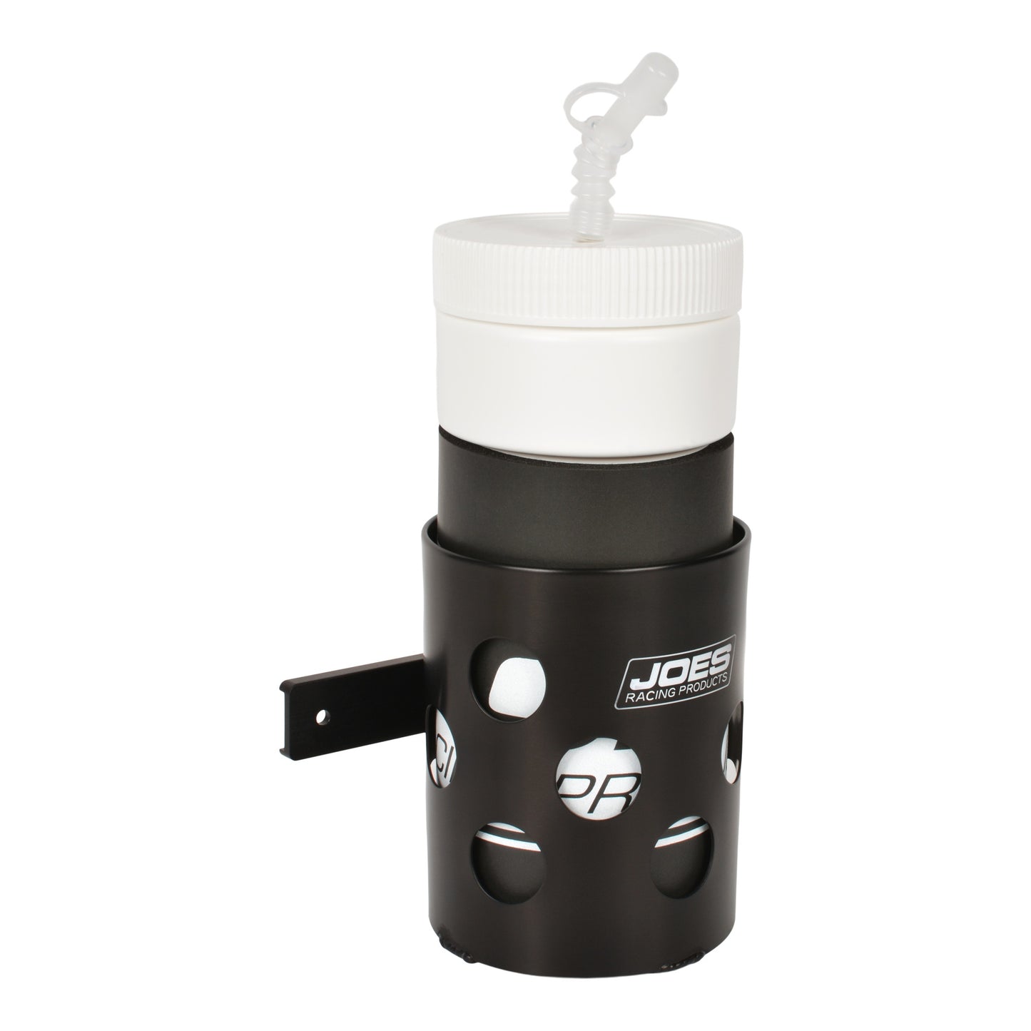 Joes Racing Products Drink Bottle Kit - Panel Mount - Bottle / Mount Included - Aluminum - Black Anodized - Kit