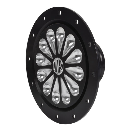 Joes Racing Products Fuel Filler Cap Assembly - Screw-On Cap - Flush Remote Mount - 12-Bolt Flange - 2-1/4 in Hose