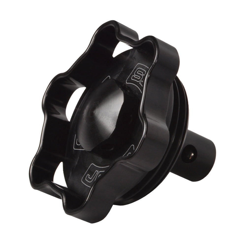 Joes Racing Products Filler Cap - Screw-On - Aluminum - Black Anodized - Each