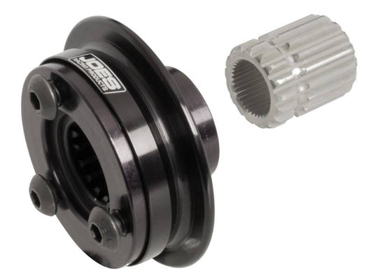 Joes Racing Products Steering Wheel Quick Release - Pinless - 360 Degree Release - Aluminum - Black Anodized - 3-Bolt