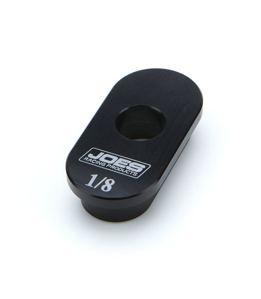 Joes Racing Products Control Arm Caster Slug - 1/2 in ID Hole - 1/8 in Offset - Aluminum - Black Anodized - Joes