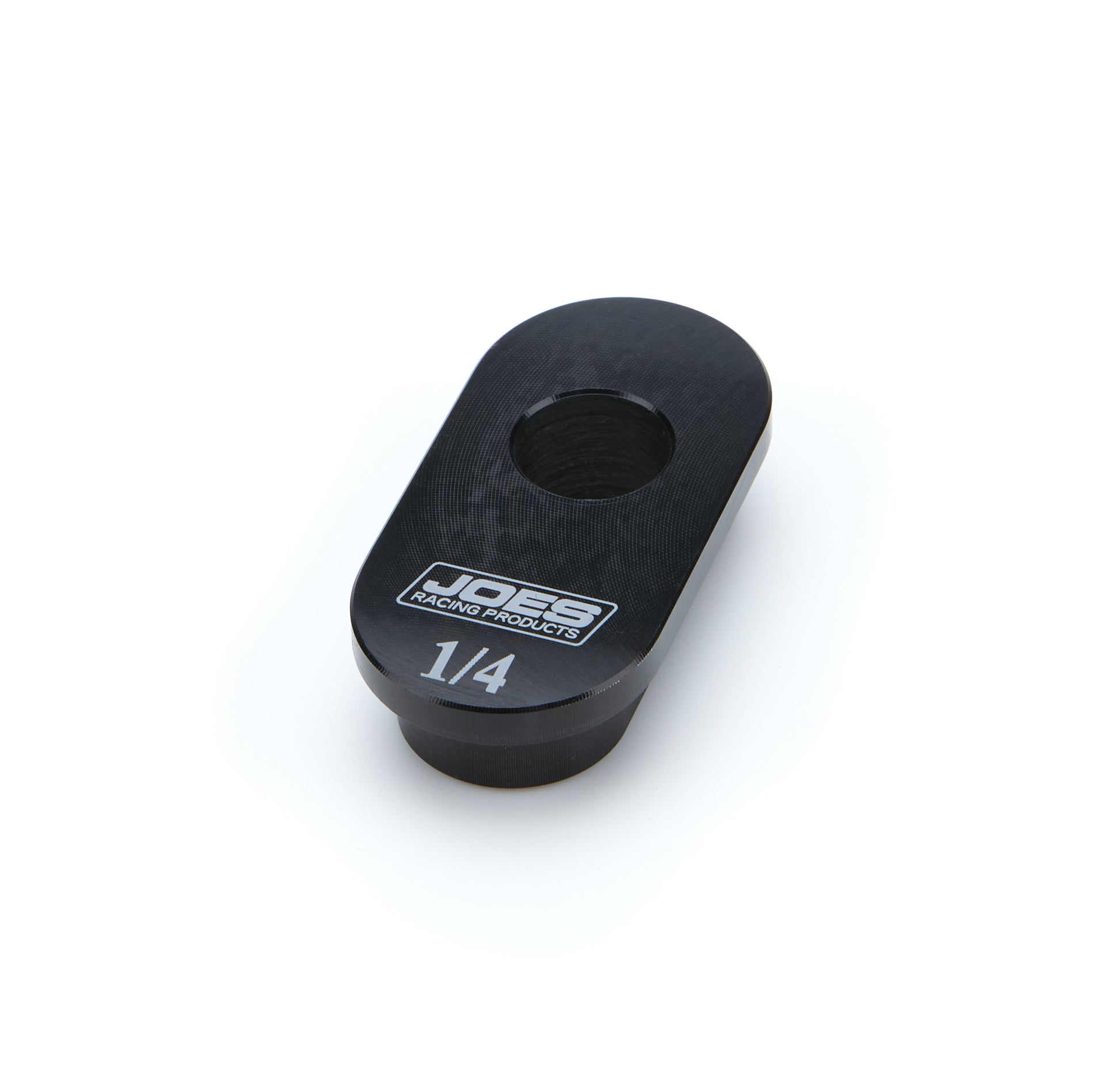 Joes Racing Products Control Arm Caster Slug - 1/2 in ID Hole - 1/4 in Offset - Aluminum - Black Anodized - Joes