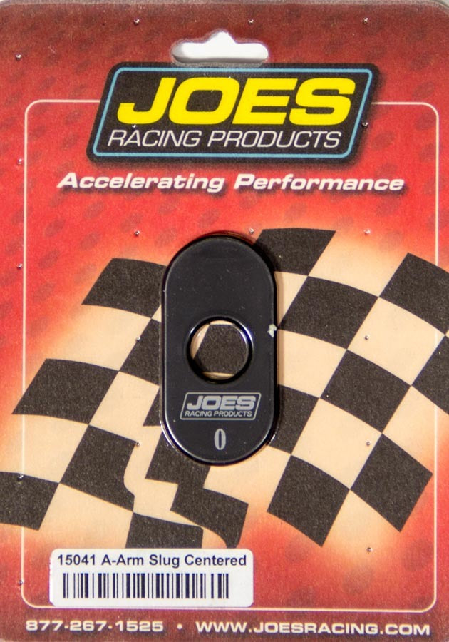 Joes Racing Products Control Arm Caster Slug - 1/2 in ID Hole - Centered - Aluminum - Black Anodized - Joes Slotted