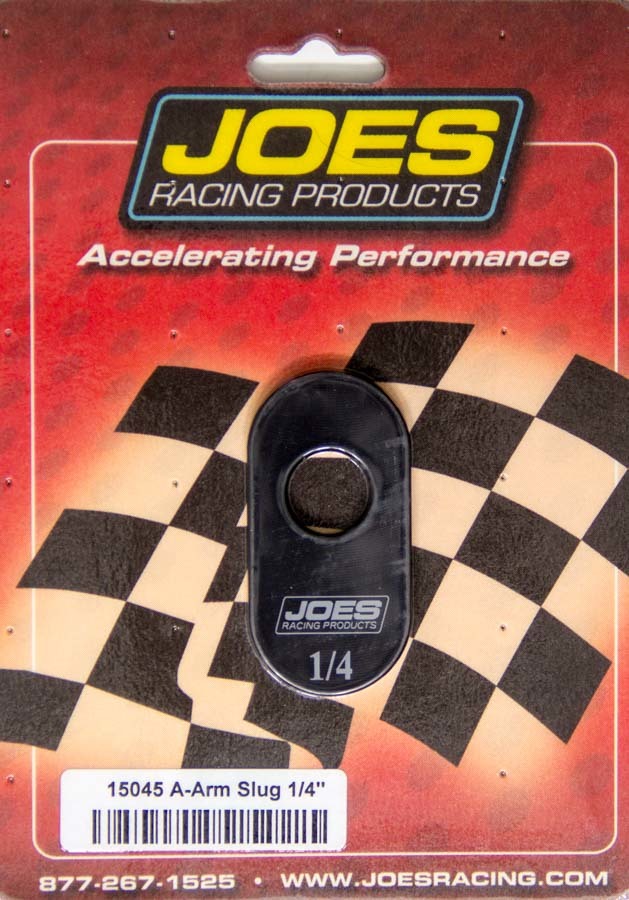 Joes Racing Products Control Arm Caster Slug - 1/2 in ID Hole - 1/4 Offset - Aluminum - Black Anodized - Joes Slotted