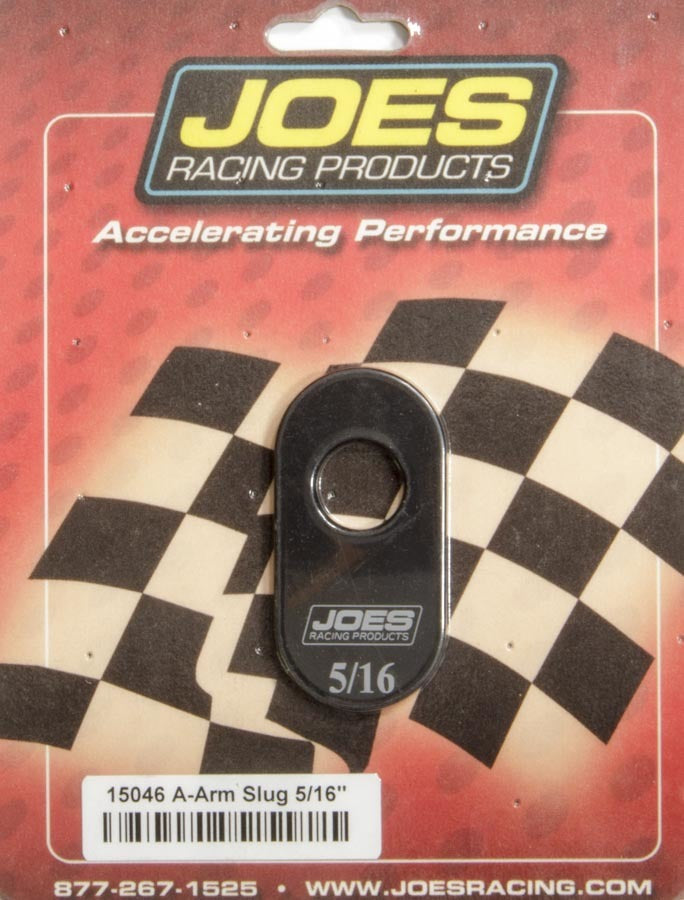 Joes Racing Products Control Arm Caster Slug - 1/2 in ID Hole - 5/16 Offset - Aluminum - Black Anodized - Joes Slotted