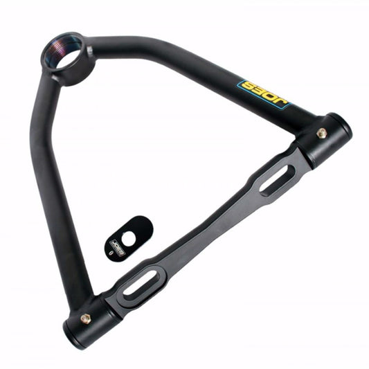 Joes Racing Products Control Arm - Tubular - Slotted Bearing Style - Upper - 8 in Long - 10 Degree - Screw-In Ball