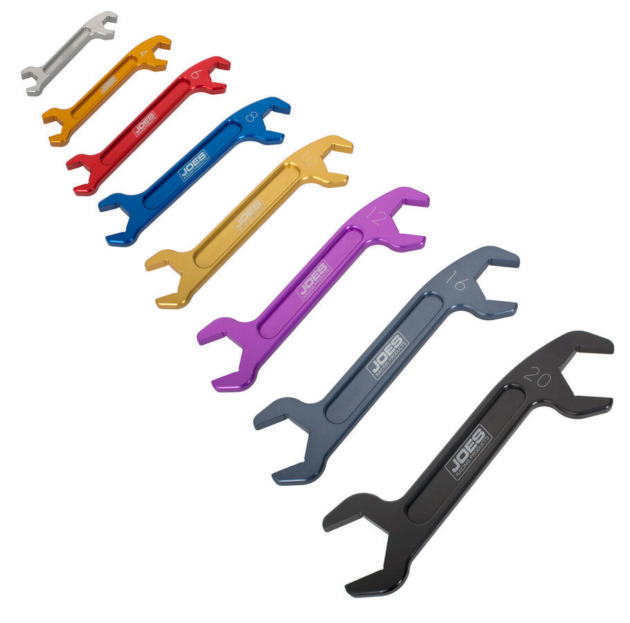 Joes Racing Products AN Wrench Set - Double End - 3 AN to 20 AN - Aluminum - Multi Color Anodized - Kit