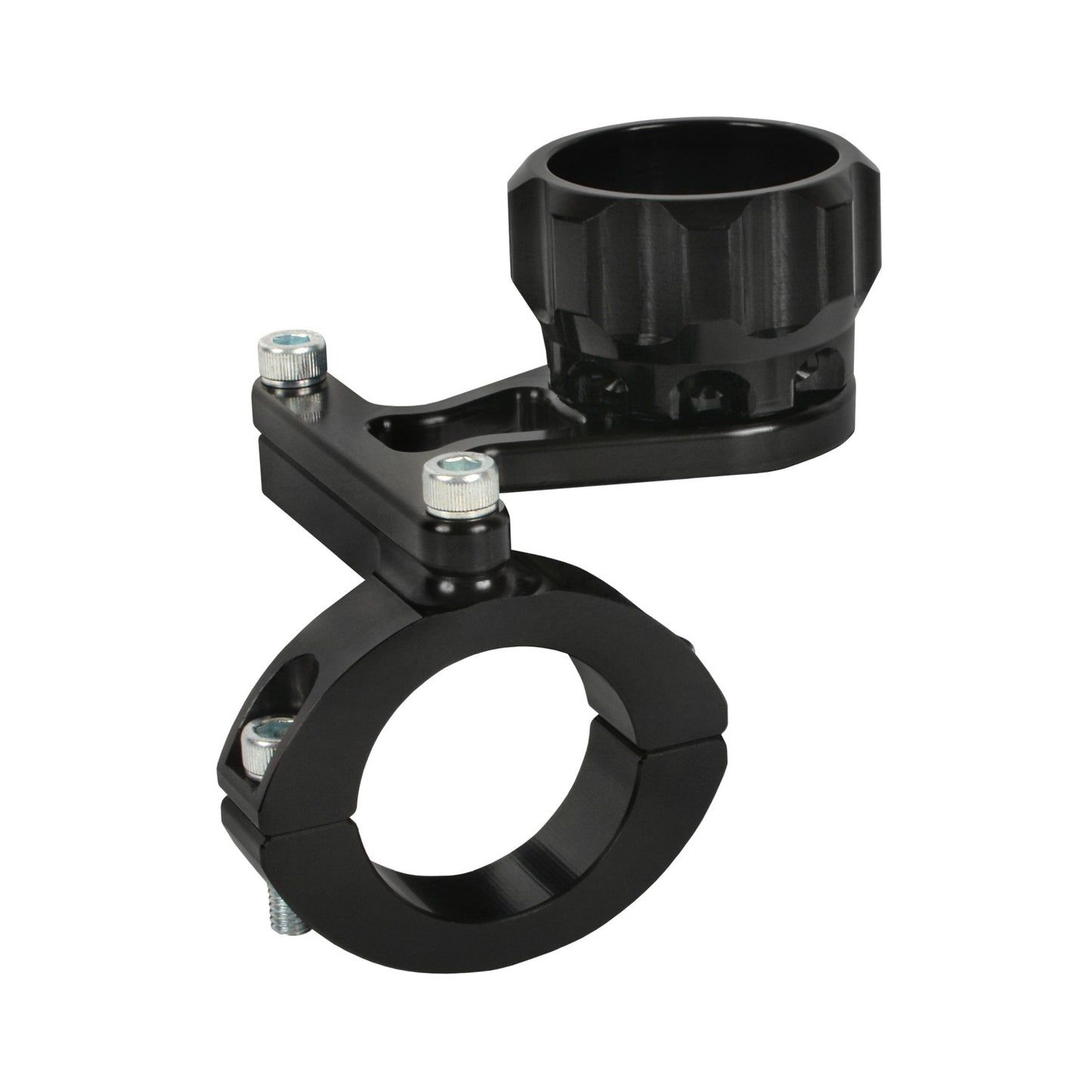 Joes Racing Products Shock Adjuster - Bolt-On - 1-1/4 in Tube Mount - Aluminum - Black Anodized - Each