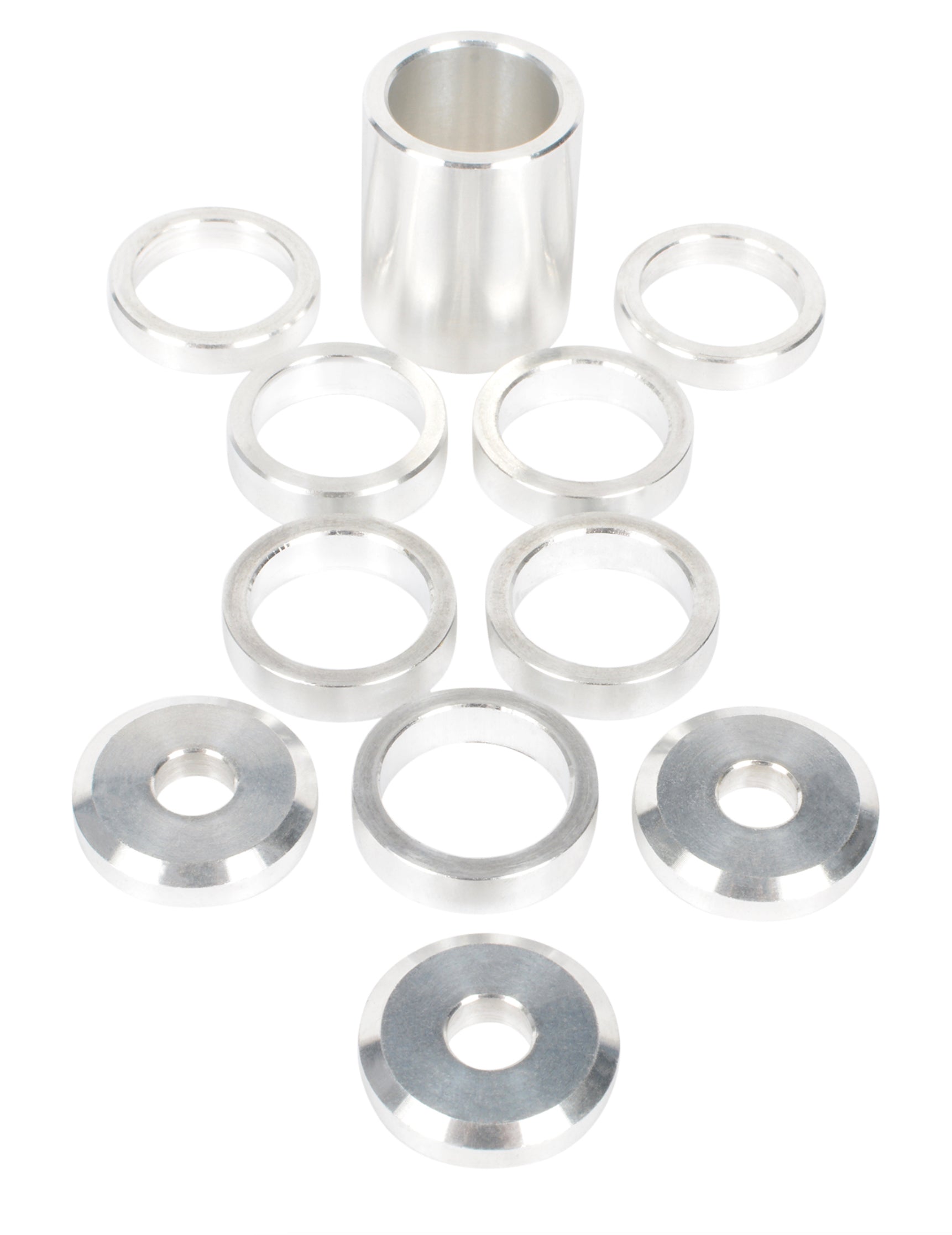 Joes Racing Products Jackshaft Spacers - End Caps Included - Aluminum - Natural - Kit
