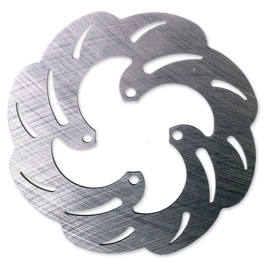 Joes Racing Products Brake Rotor - Scalloped / Slotted - 5 in OD - 0.094 in Thick - 4 x 1.75 in Bolt Pattern - Steel -