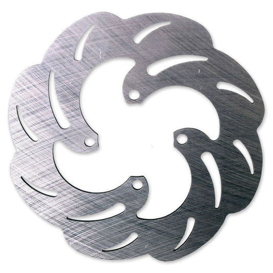 Joes Racing Products Brake Rotor - Scalloped / Slotted - 5 in OD - 0.094 in Thick - 4 x 1.75 in Bolt Pattern - Steel -