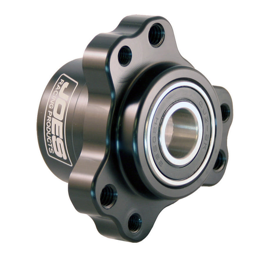 Joes Racing Products Wheel Hub - Front - American Standard Wheel Bolt Pattern - Aluminum - Black Anodized - 5/8 in