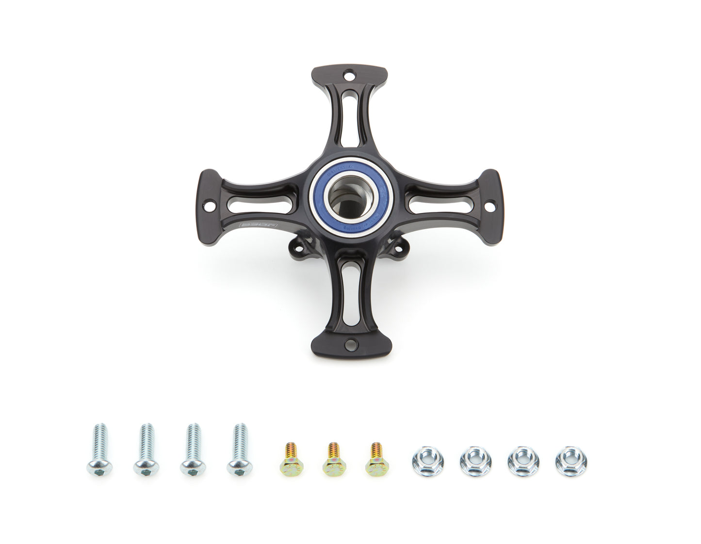 Joes Racing Products Wheel Hub - Front - Driver Side - 3-Bolt Rotor Mount - Aluminum - Black Anodized - Micro / Mini