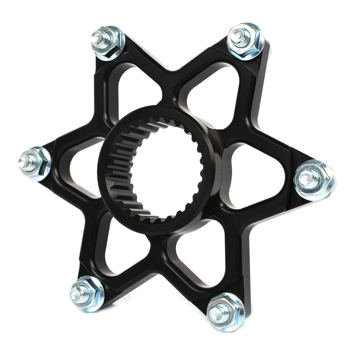 Joes Racing Products Sprocket Carrier - 1-3/4 x 27 Spline - 5/16 in Bolts - Aluminum - Black Anodized - Each