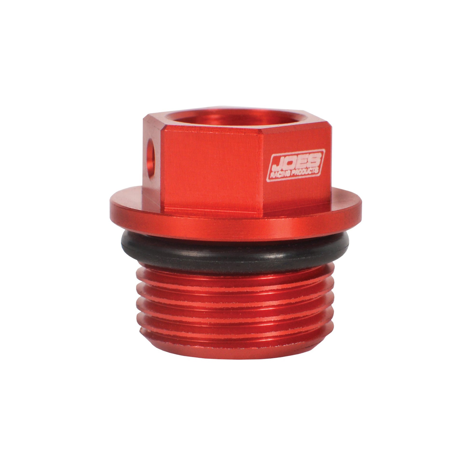 Joes Racing Products Oil Fill Plug - Screw-On - 20 mm x 1.50 - 17 mm Hex Head - O-Ring - Aluminum - Red Anodized -