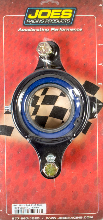 Joes Racing Products Birdcage - Driver Side - 1.968 in ID - Double Bearing - Hardware Included - Aluminum - Black