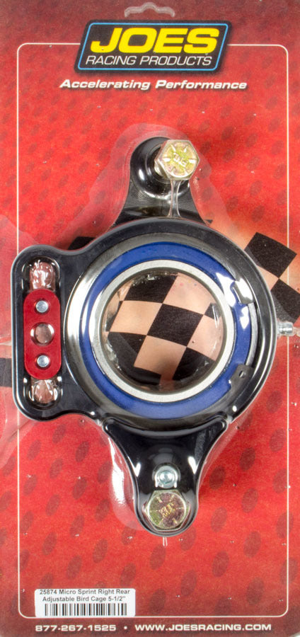 Joes Racing Products Birdcage - Passenger Side - 1.968 in ID - Double Bearing - Hardware Included - Aluminum - Black