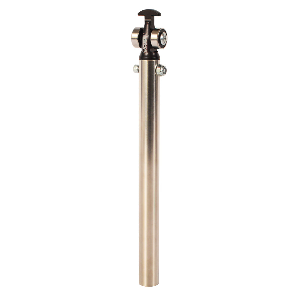 Joes Racing Products Wing Post - Top - Straight - 10 in Long - 0.75 in OD - Roller Tip - Stainless - Natural - Micro /
