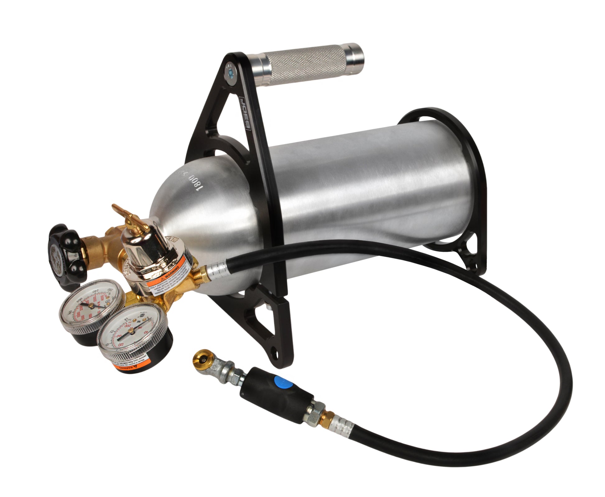Joes Racing Products Compressed Nitrogen Tank - Portable - 1800 psi - Regulator / Gauge / Bracket / Hose Included -