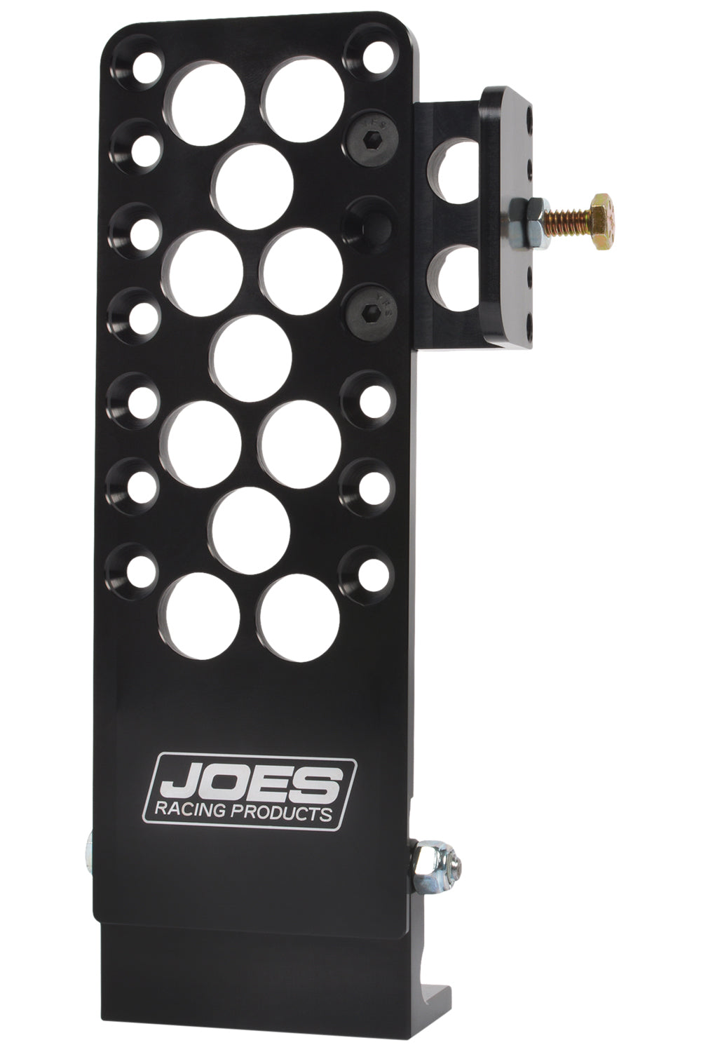 Joes Racing Products Pedal Assembly - Rectangle - Gas - Floor Mount - 2 Adjustable Stops - Aluminum - Black Anodized -