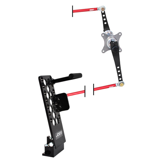 Joes Racing Products Pedal Assembly - Rectangle - Gas - Floor Mount - 2 Adjustable Stops - Bell Crank / Linkage /