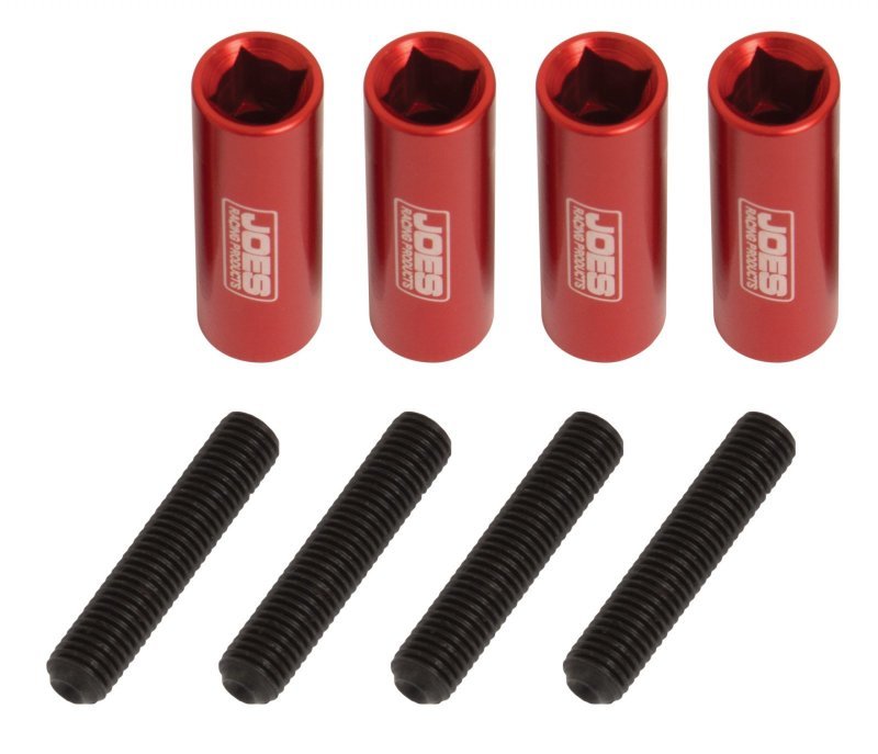 Joes Racing Products Valve Cover Fastener - Stud - 1/4-28 in Thread - 1.500 in Long - Nuts Included - Aluminum - Red