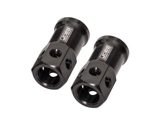 Joes Racing Products Nut - 3/8-16 in Thread - Aluminum - Black Anodized - Quick Change Gear Covers - Pair