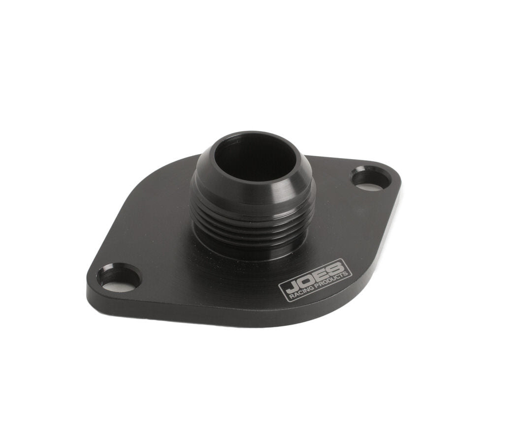 Joes Racing Products Water Neck - Straight - 16 AN Male - Bolt-On - O-Ring Seal - Aluminum - Black Anodized - Chevy V6