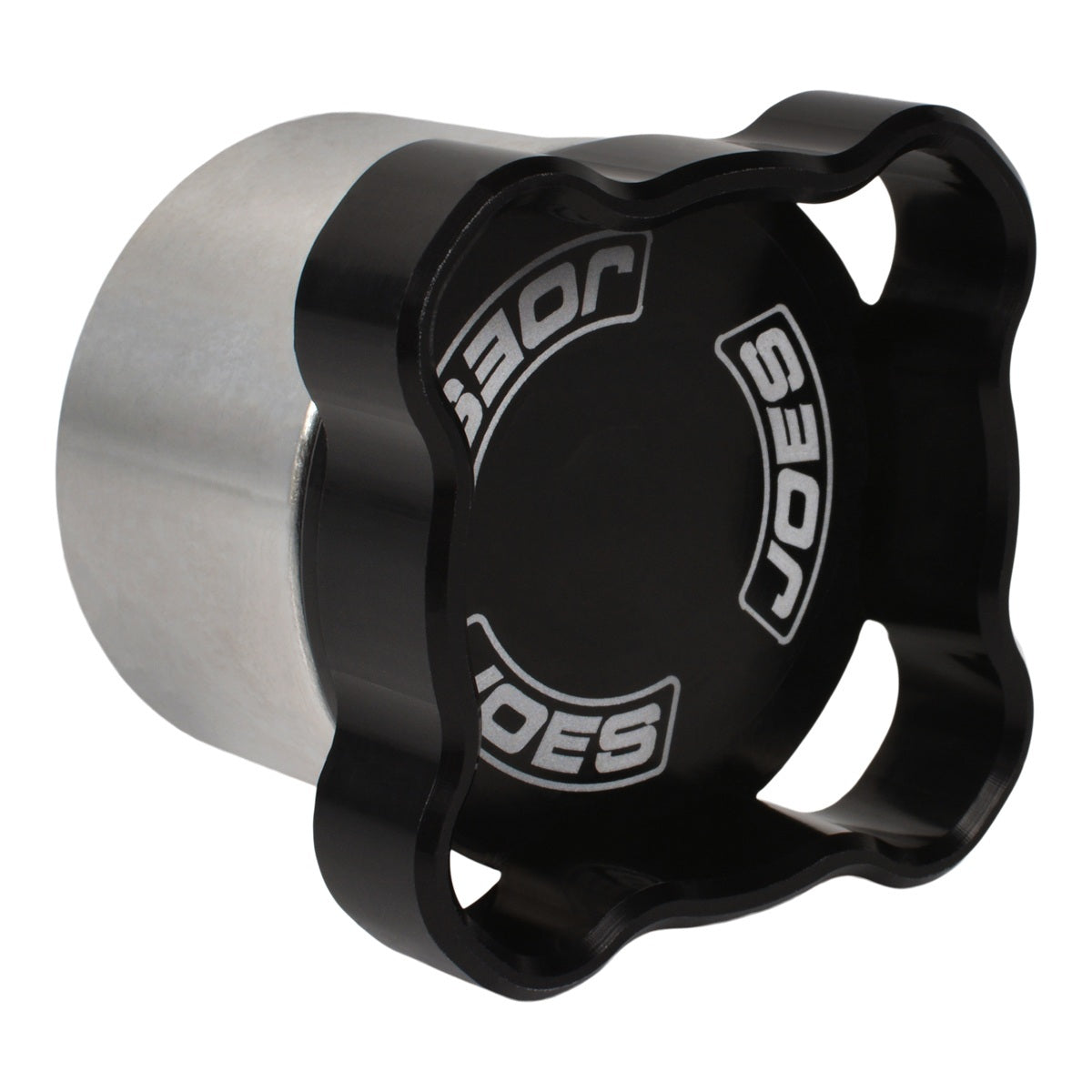 Joes Racing Products Bung and Cap Kit - 1.25 in Opening - Weld-On - Aluminum Bung - Aluminum Threaded Cap - Black