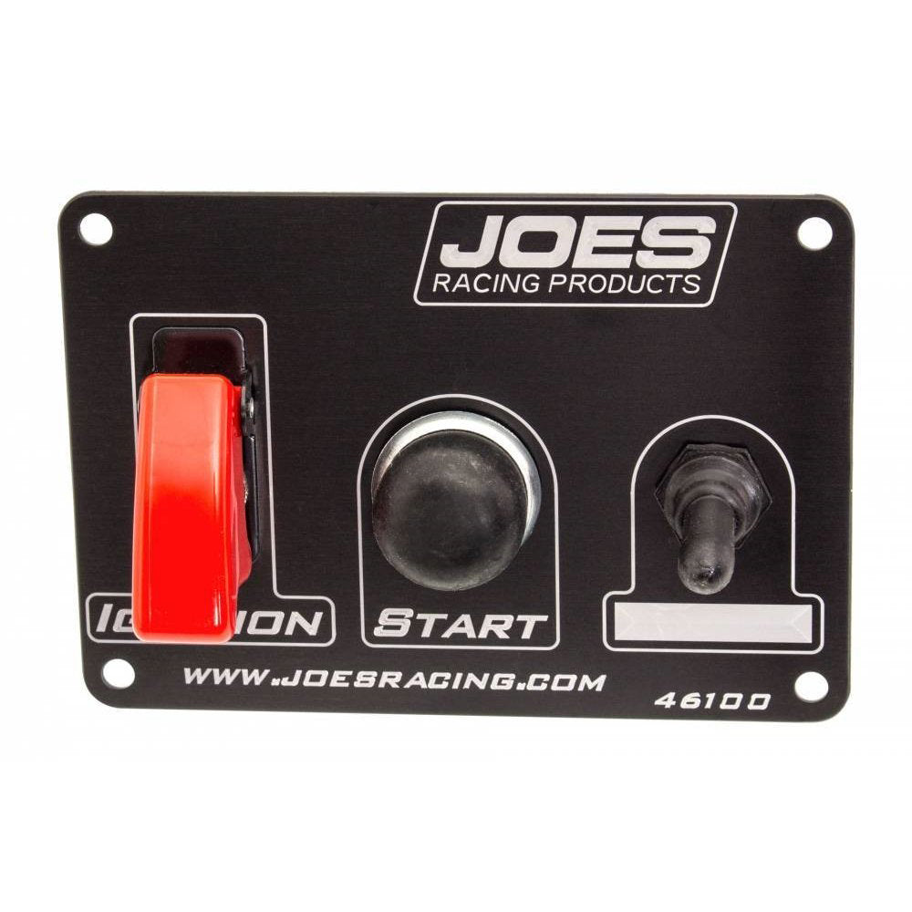 Joes Racing Products Switch Panel - Dash Mount - 5 x 3.5 in - 1 Safety Cover Toggle / 1 Momentary Button / 1 Toggle -