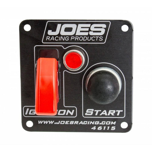 Joes Racing Products Switch Panel - Dash Mount - 3.375 x 3.5 in - 1 Safety Cover Toggle / 1 Momentary Button -