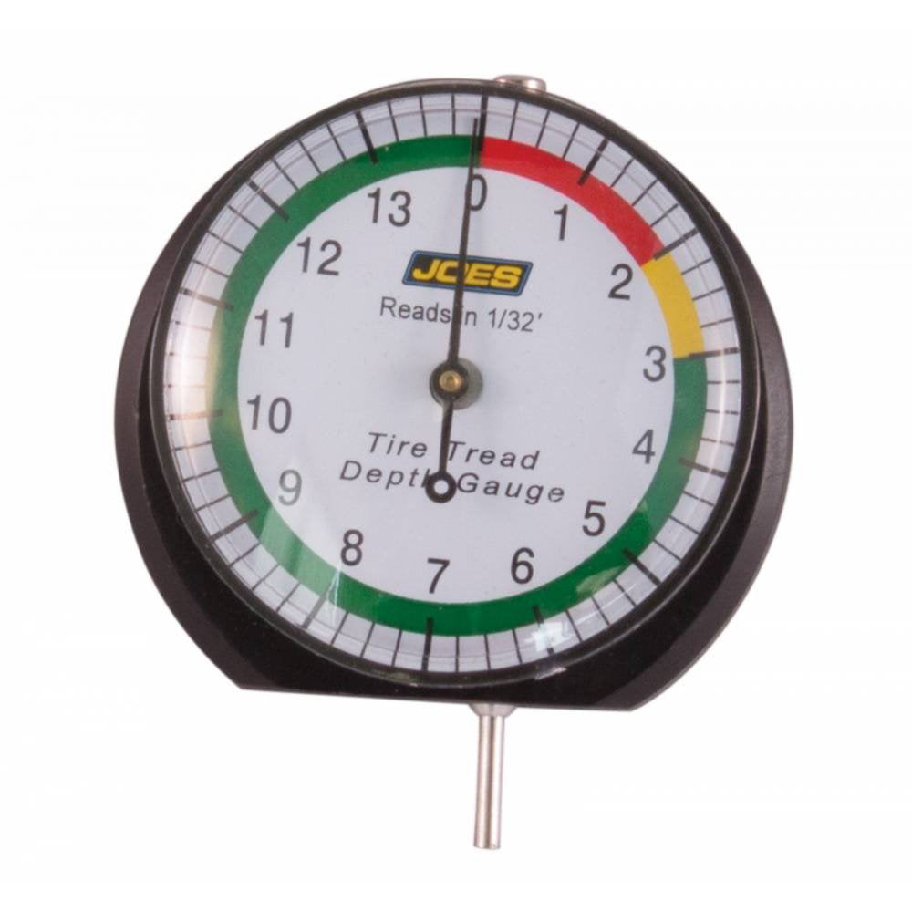 Joes Racing Products Tread Depth Gauge - 1/32 to 7/16 in Tread Depth - Mechanical - Analog - Each