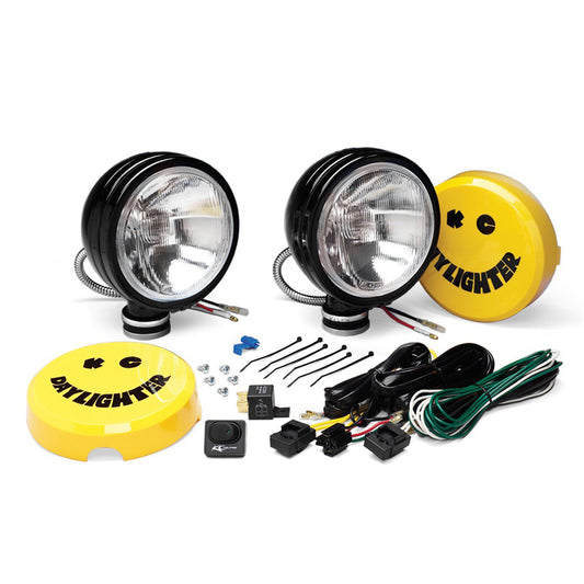 Kc Hilites Light Assembly - Daylighter - Spread - 6 in Round - 100 Watts - Halogen - Surface Mount - Steel - Black