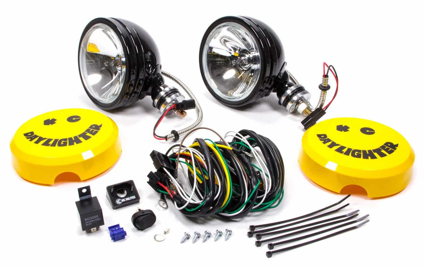 Kc Hilites Light Assembly - Daylighter - Spot - 6 in Round - 100 Watts - Halogen - Surface Mount - Steel - Black