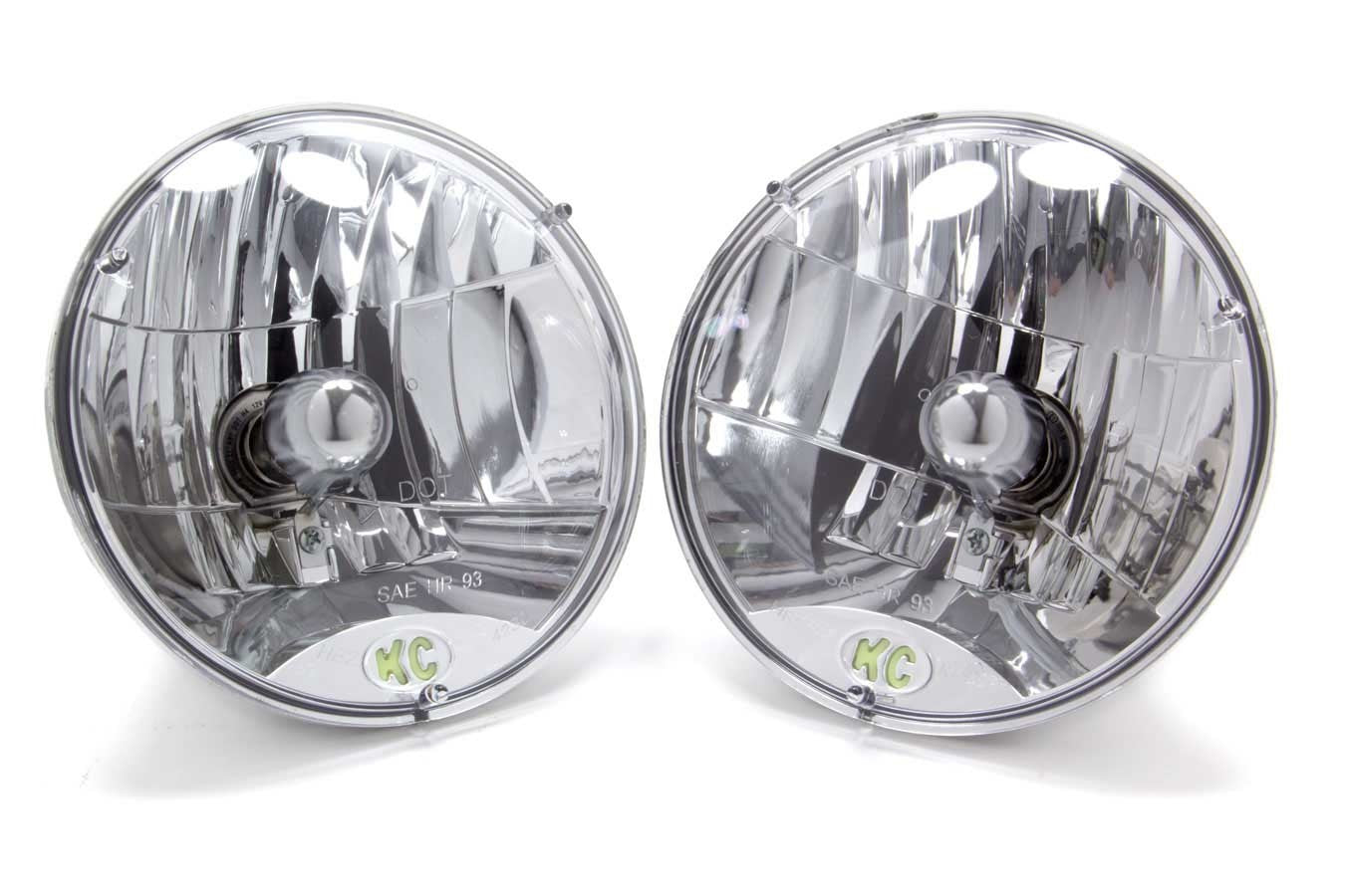 Kc Hilites Headlight - 7 in OD - H4 Bulb - Replacement - Jeep Wrangler TJ 1997-2006 - Pair