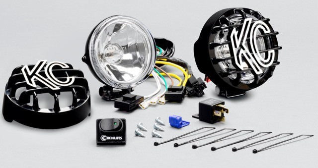 Kc Hilites Light Assembly - Rally 400 - Driving - 4 in Round - 55 Watts - Halogen - Surface Mount - Steel - Black