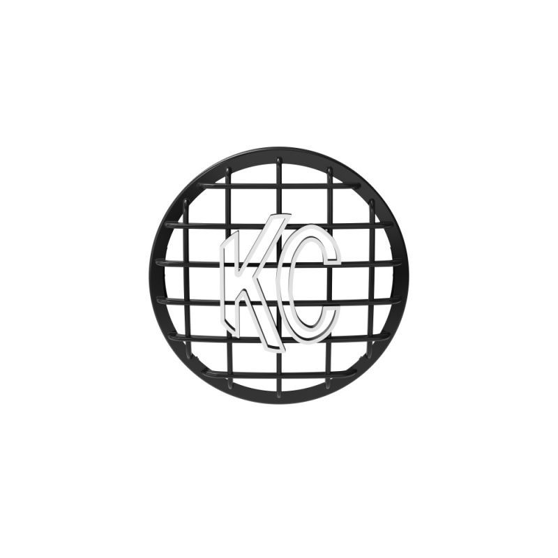 Kc Hilites Light Cover - SlimLite Stone Guard - 8 in Round Light - Snap On - Plastic - Black - Each