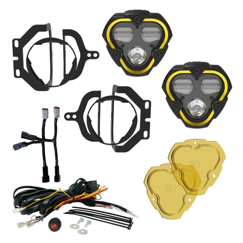 Kc Hilites LED Light Assembly - Flex Era 3 - Combo - 70 Watts - 3 White LED - Sport Bumper Mount - Jeep JL / JT -