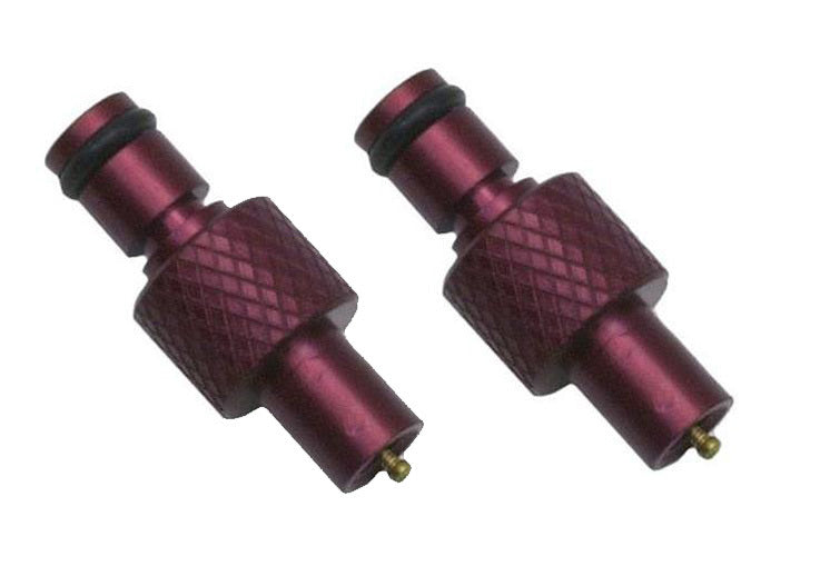 Kwik Change Products Schrader Valve - Aluminum - Red Anodized - Tire Pressure Relief Valve - Pair