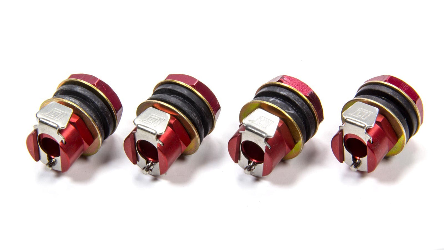 Kwik Change Products Tire Pressure Relief Valve - 5/8 in Wheel Hole - Aluminum - Red Anodized - Schrader / Tire