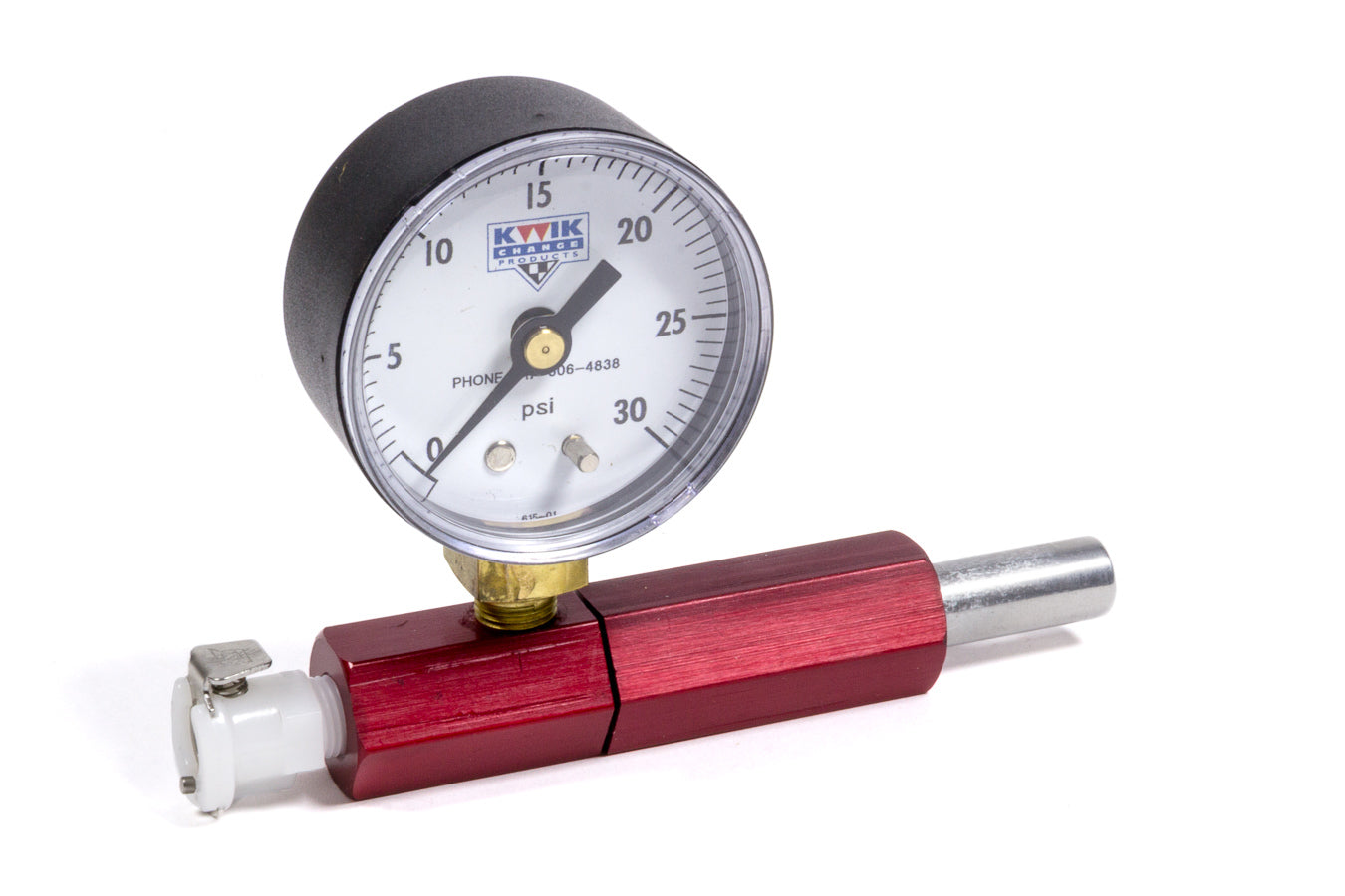 Kwik Change Products Tire Pressure Relief Valve Tool Gauge - 0-30 psi Gauge - White Face - Kwik Tire Pressure Relief