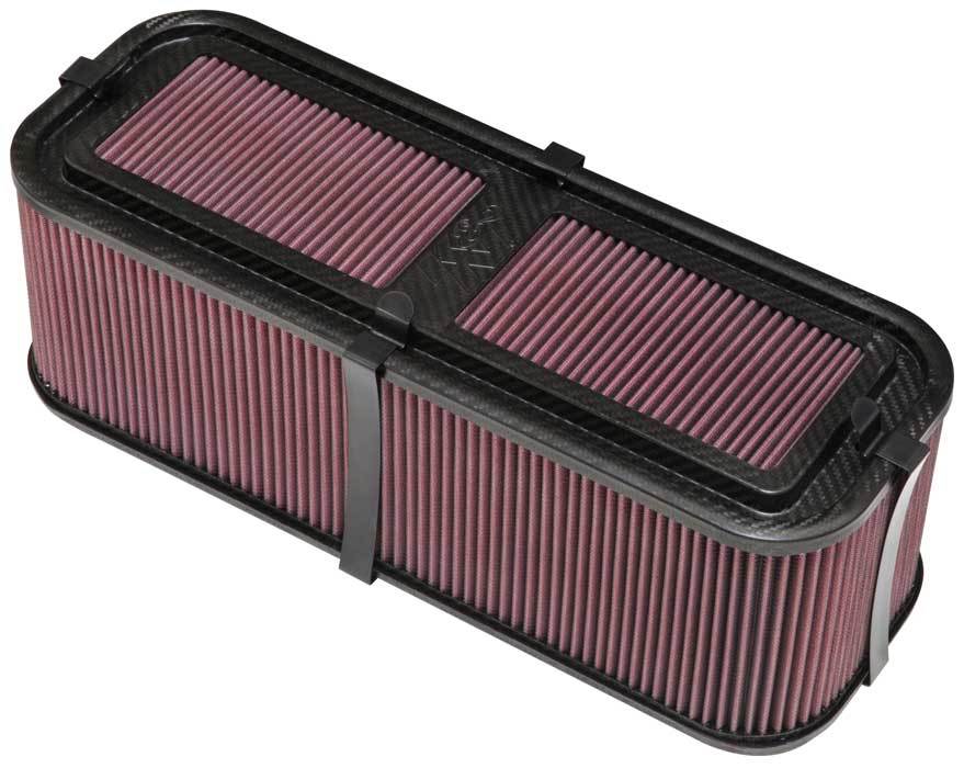 K And N Engineering Sprint Car Air Box - Custom Racing Assembly - 7 x 19 in Rectangle - 6.5 in Tall - Reusable Oiled