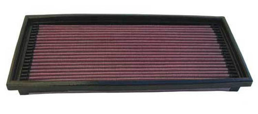 K And N Engineering Air Filter Element - Panel - 16 x 7.75 in - 1.063 in Tall - Reusable Cotton - Red - Chevy Corvette