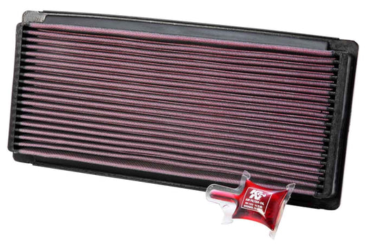 K And N Engineering Air Filter Element - Panel - 12.813 x 5.75 in - 1.188 in Tall - Reusable Cotton - Red - Ford