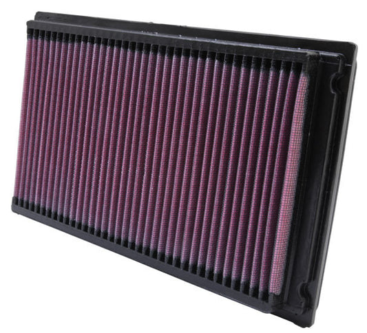 K And N Engineering Air Filter Element - Panel - 11 x 6.563 in - 1.125 in Tall - Reusable Cotton - Red - Various